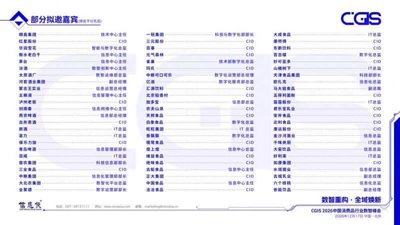 报名开放丨聚焦消费数智变革,CGIS 2026中国消费品行业数智峰会正式启动(图5) 报名开放丨聚焦消费数智变革,CGIS 2026中国消费品行业数智峰会正式启动(图5)